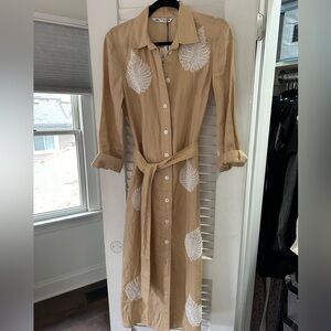 Zara Linen Beaded Dress